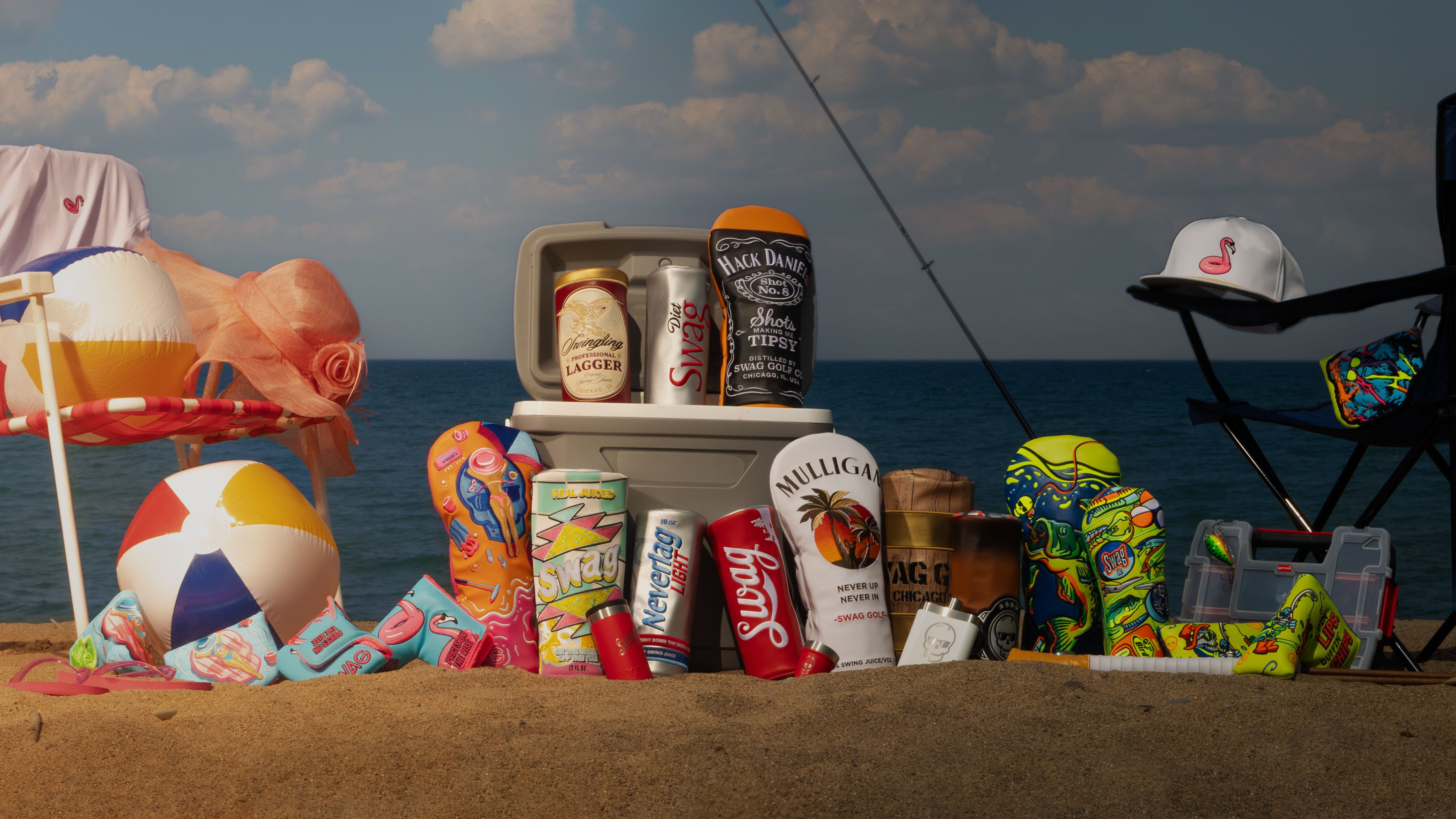 SWAG Golf PTO Collection featuring golf headcovers, apparel, accessories, and drinkware to help make the most of your summer time off.