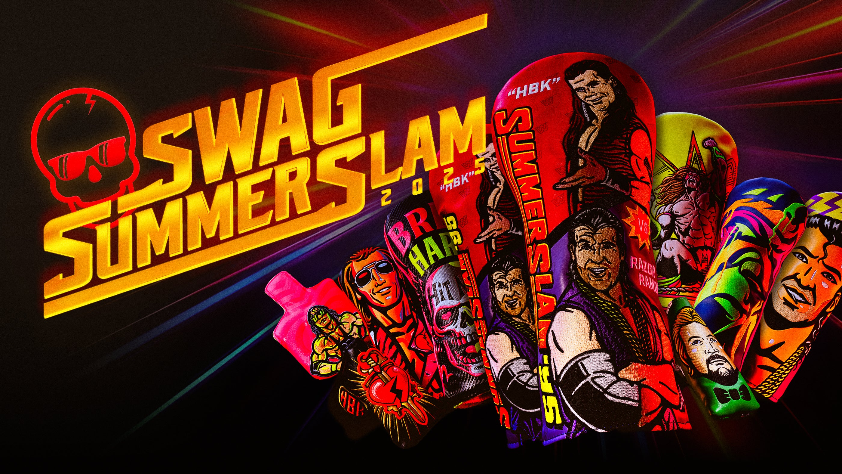 WWE officially licensed fan gear and golf accessories.