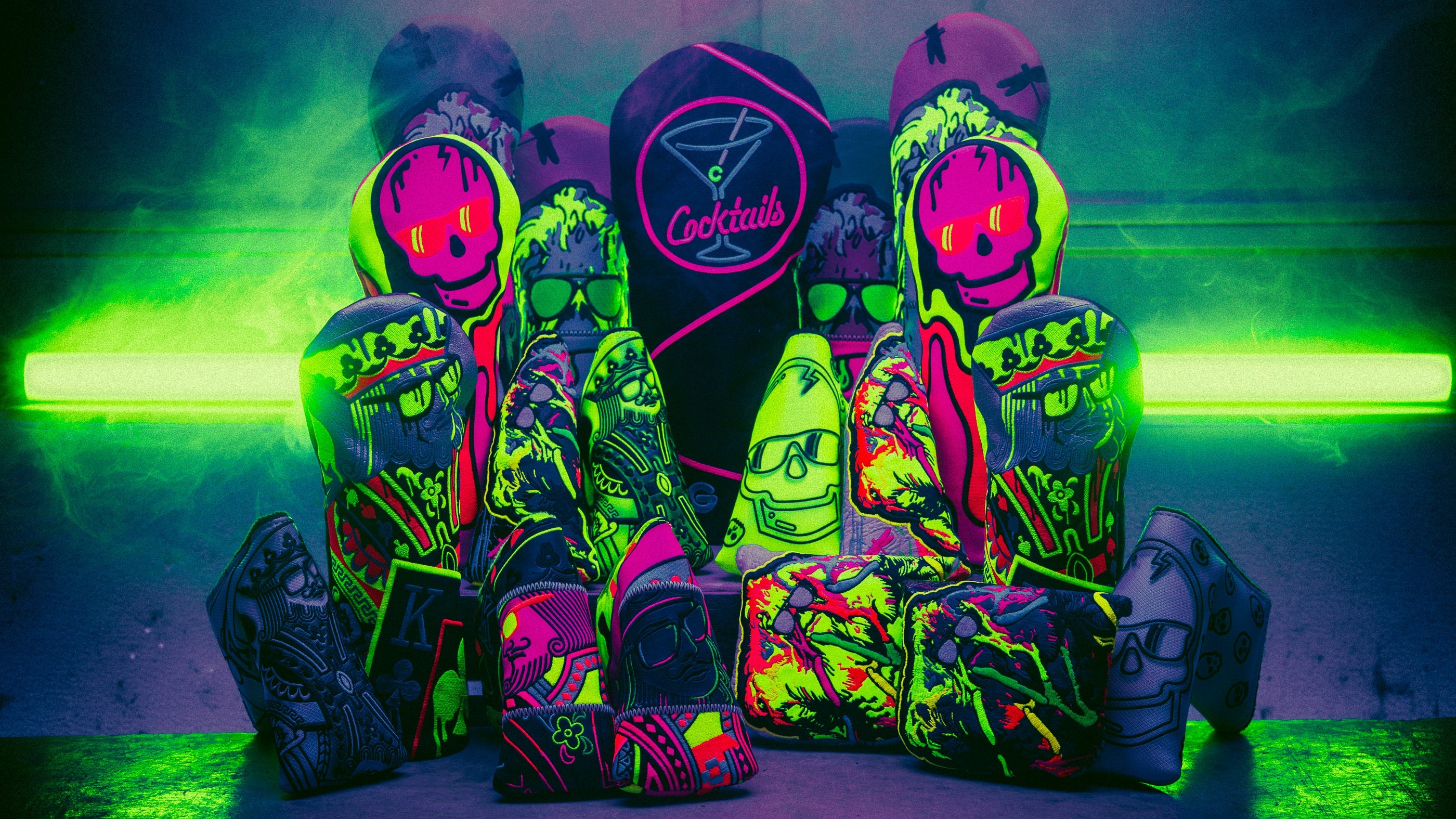 Swag Golf Anniversary Release featuring limited edition golf headcovers, putters, bags, accessories, and more.