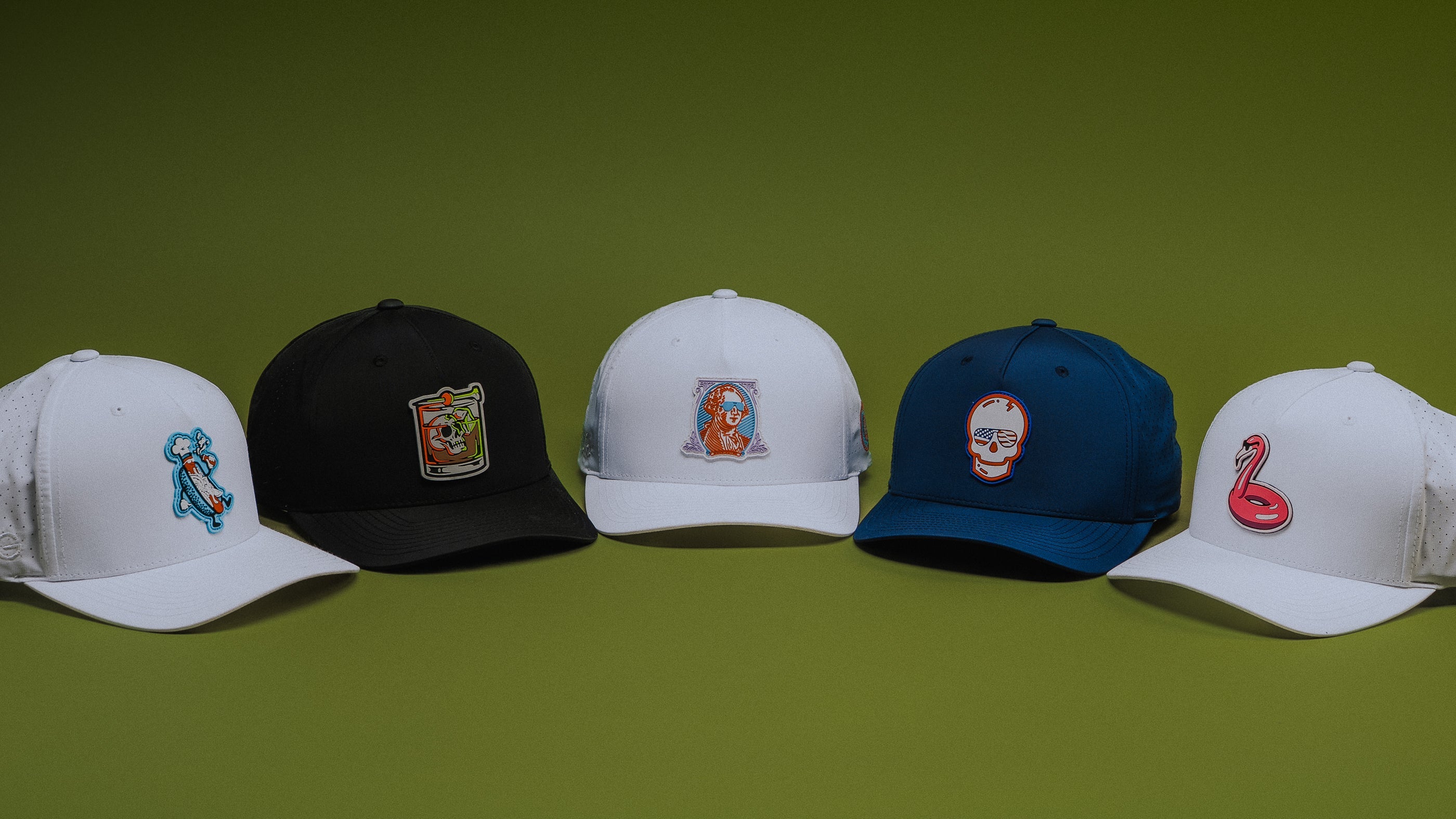 Men's performance golf hats by SWAG Golf Co. featuring snapback.