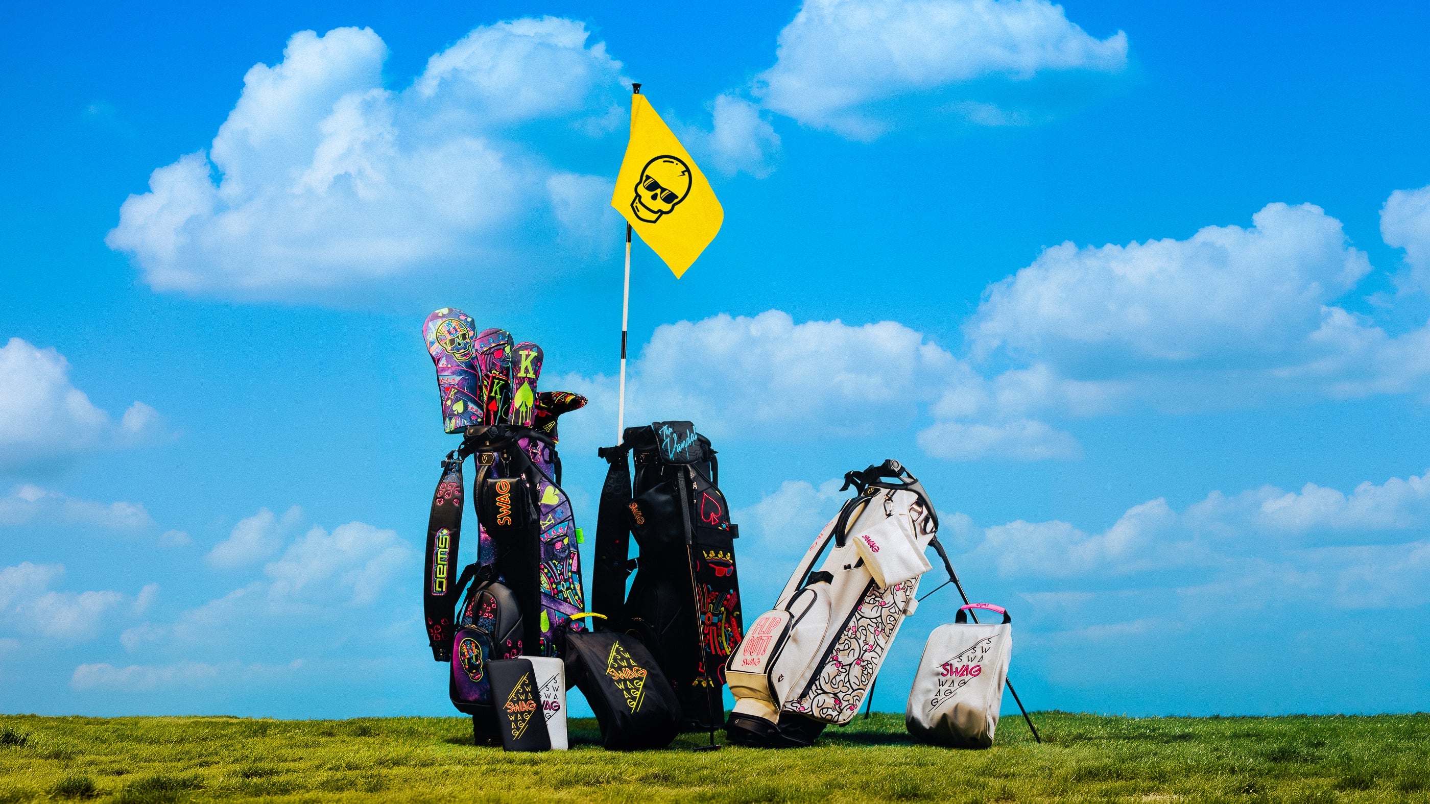 SWAG Golf Summer Gear Up collection featuring Vessel bags, essential accessories, G/FORE apparel and a new MOI putter.