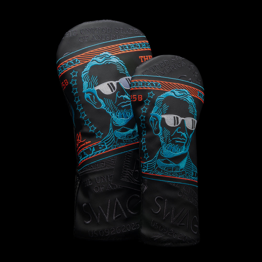 SWAG Golf Lincoln dollar bill wood headcover set of driver and fairway.