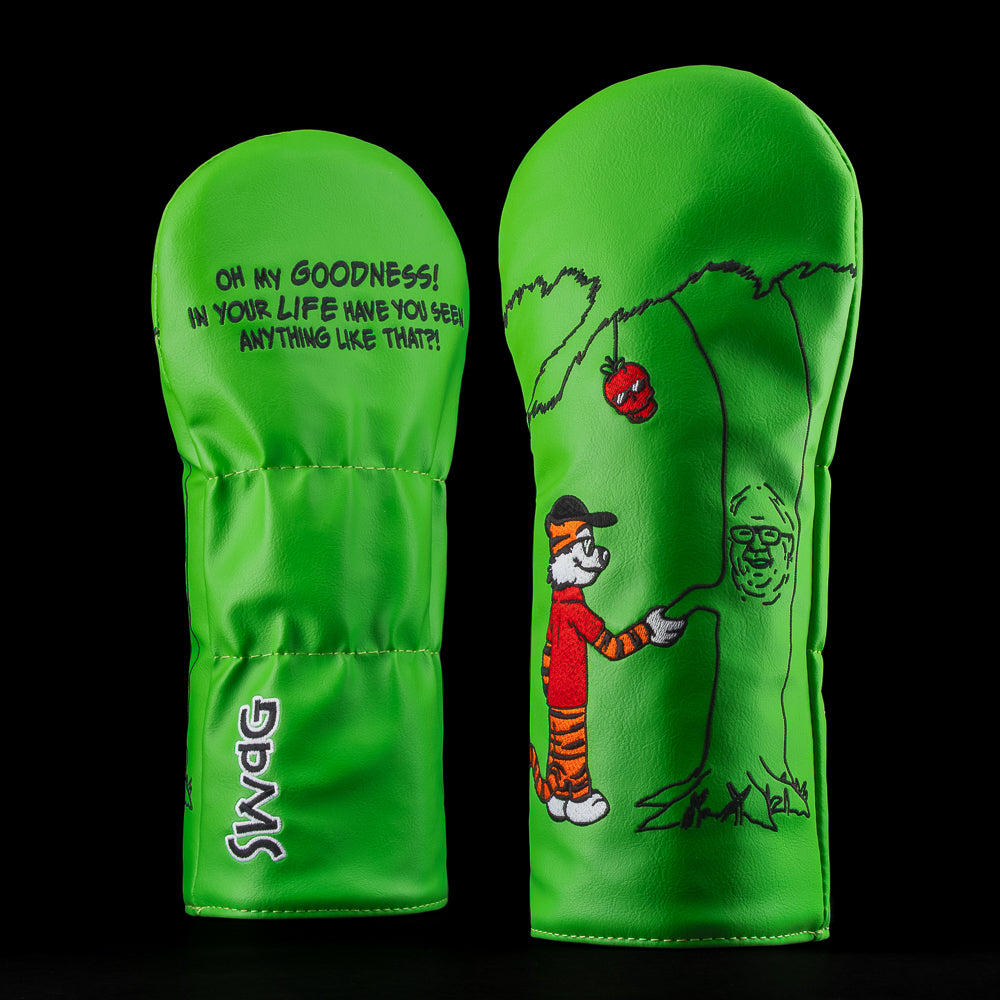 SWAG Golf Tree'd Up green golf driver headcover made in the USA.