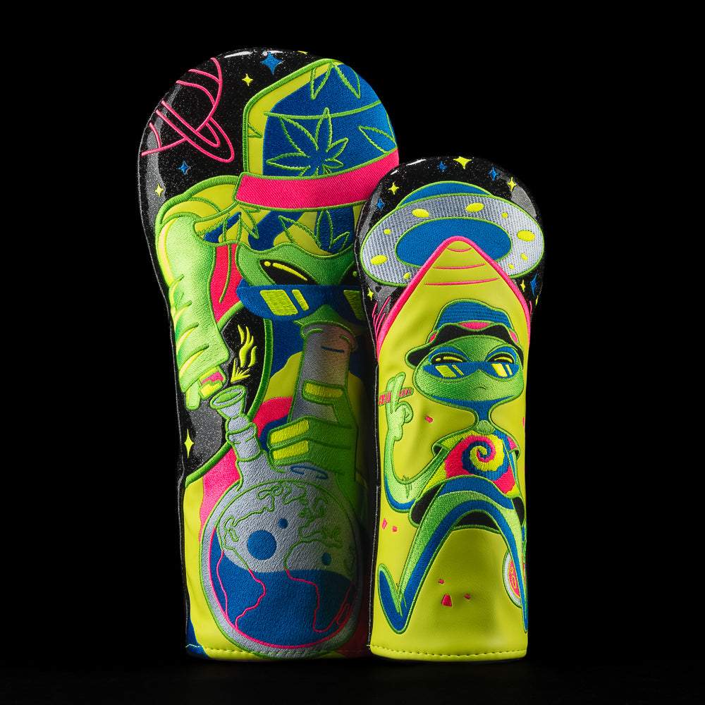 SWAG Golf Alien OG 2-piece driver and fairway golf headcover set.