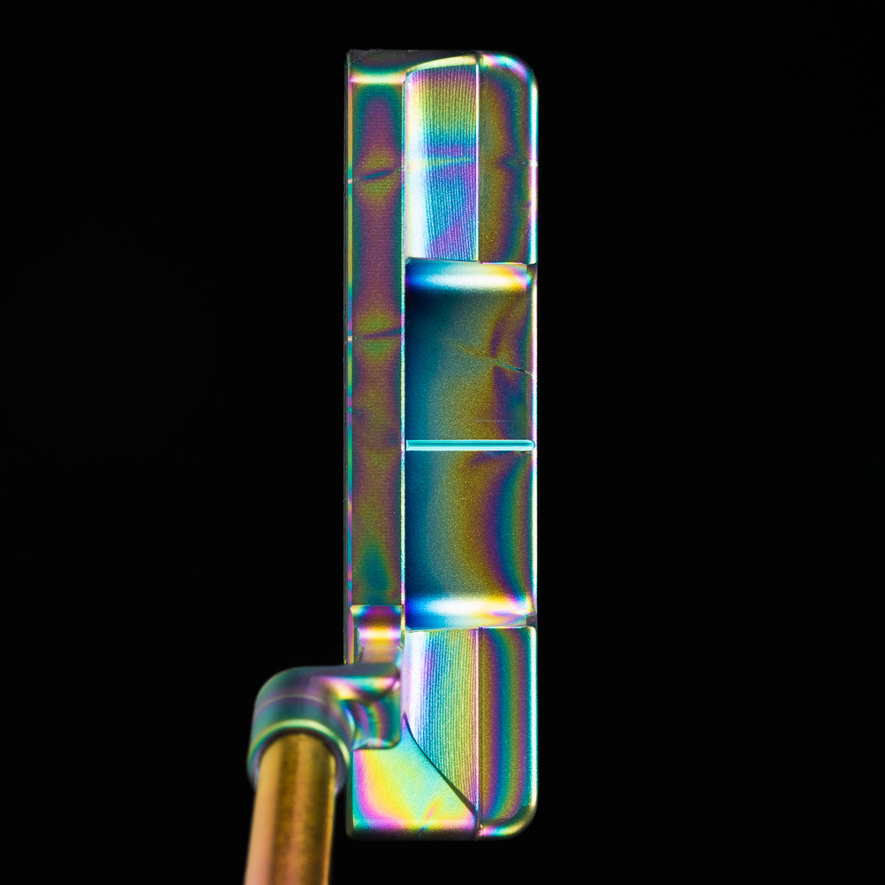 SWAG Golf Royal Highness blue dream king blue tie-dye pvd limited edition stainless steel golf putter made in the USA.