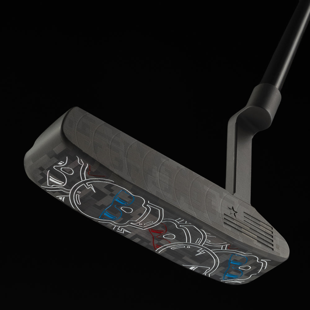 SWAG Golf Handsome Too digi camo stacked USA skulls precision milled limited edition putter.