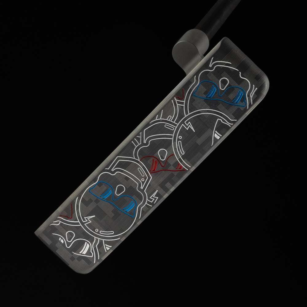 SWAG Golf Handsome Too digi camo stacked USA skulls precision milled limited edition putter.
