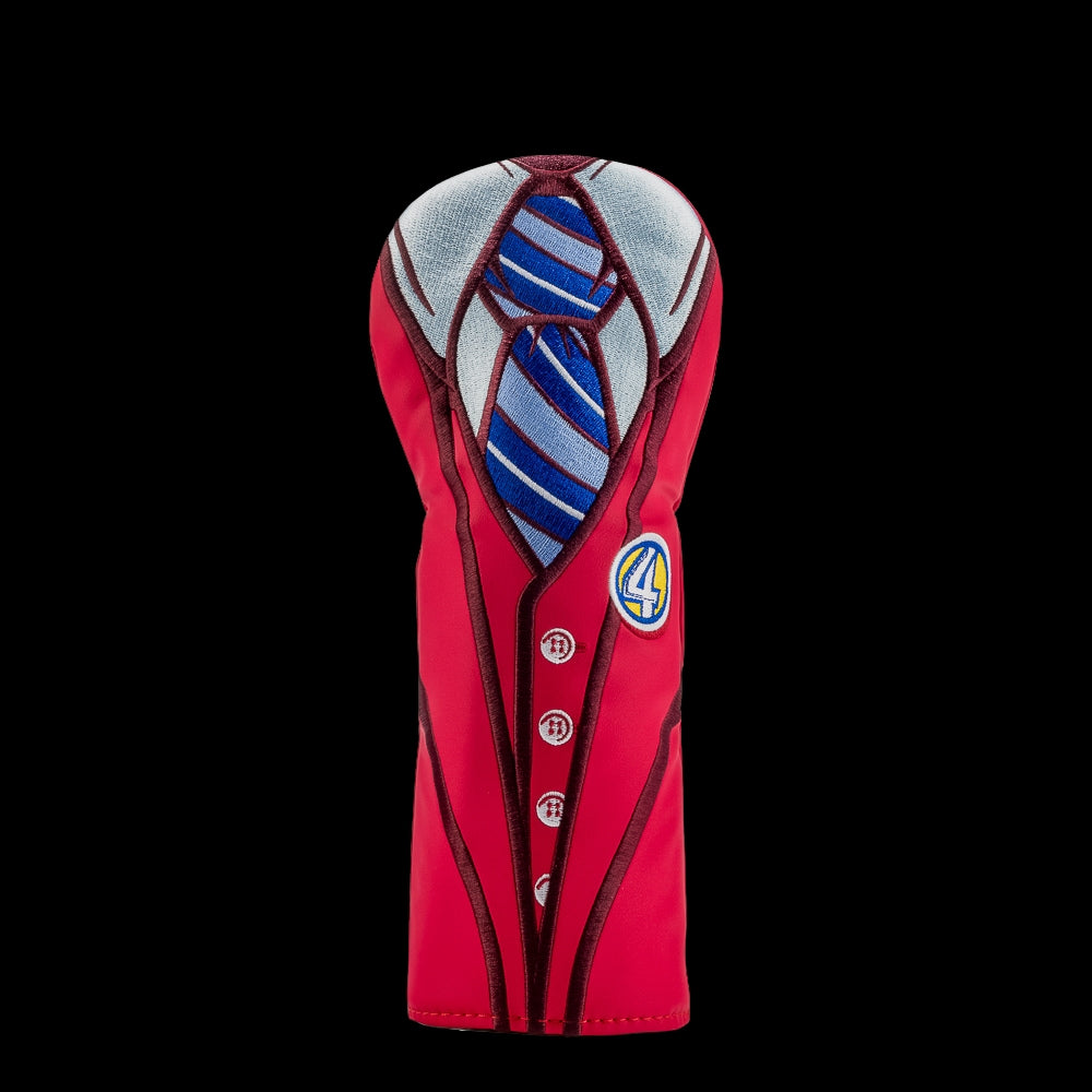 Rewind Golf x Anchorman officially licensed Stay Classy San Diego Red Suit and Pin movie themed red fairway wood golf headcover.
