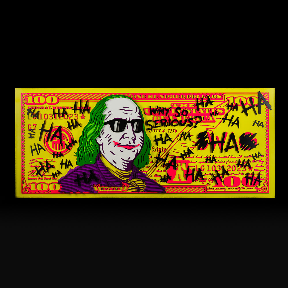 Defaced Franklin Wood Wall Art Special