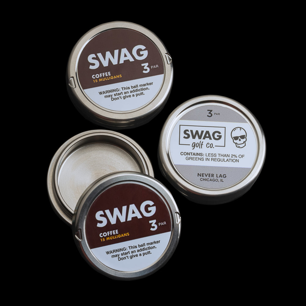 SWAG Golf Coffee lip pillow stainless steel golf ball marker.
