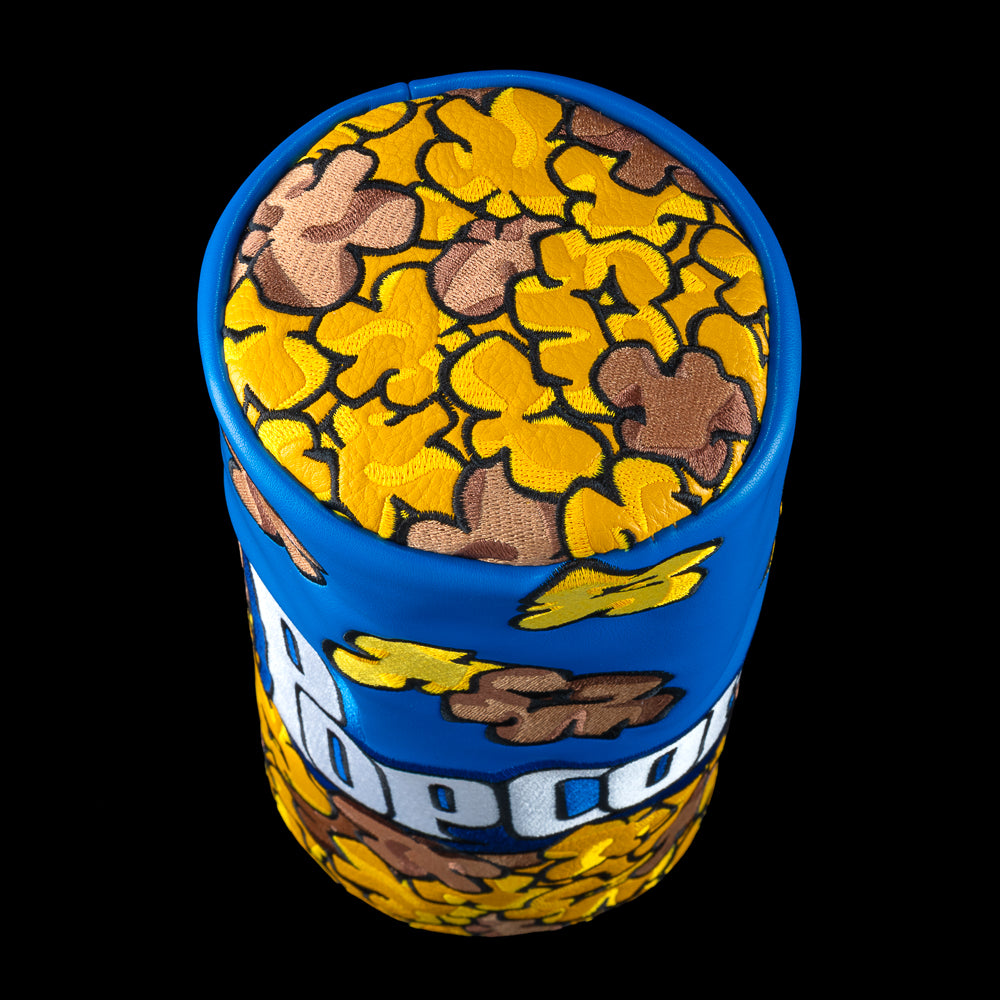 SWAG Golf Chicago mix blue and yellow popcorn themed barrel fairway golf headcover.