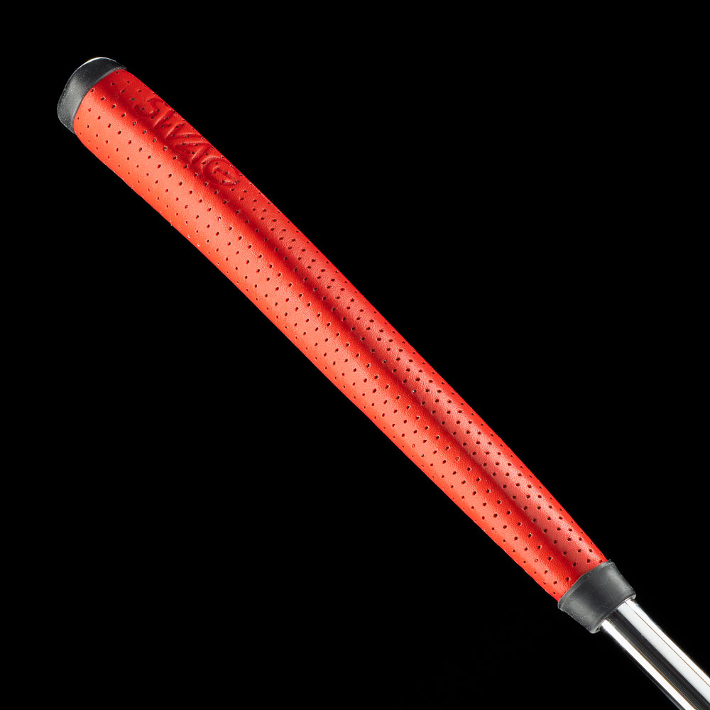 SWAG Golf Take Out The Boss 2.0 limited edition golf putter featuring a white cerakote finish, Chinese menu engraving and red handpainted dragon design.