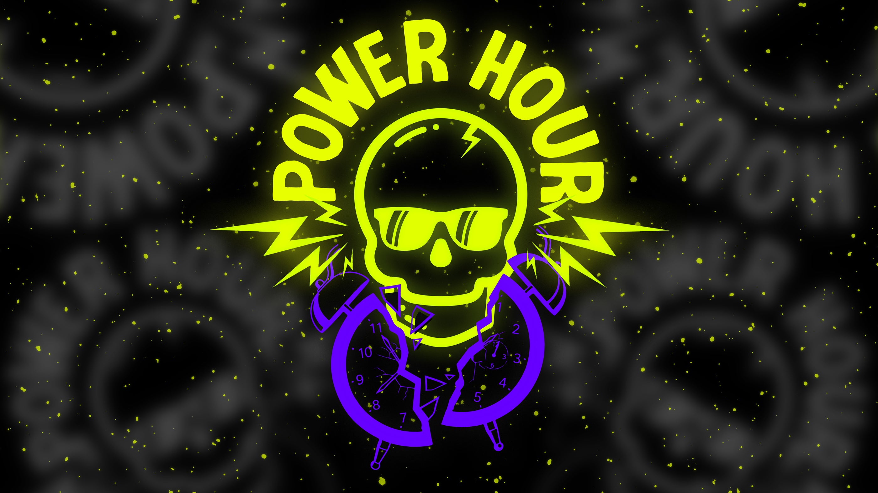 SWAG Golf Logo with a skull wearing sunglasses and the text 'Power Hour' on a dark background.