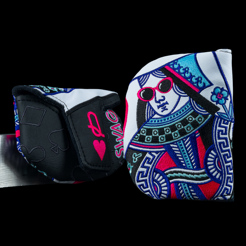 OG Queen Boss mallet cover with queen playing card artwork and SWAG branding.