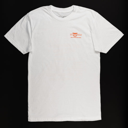 Swag Swoogers white men's short sleeve graphic print t-shirt.