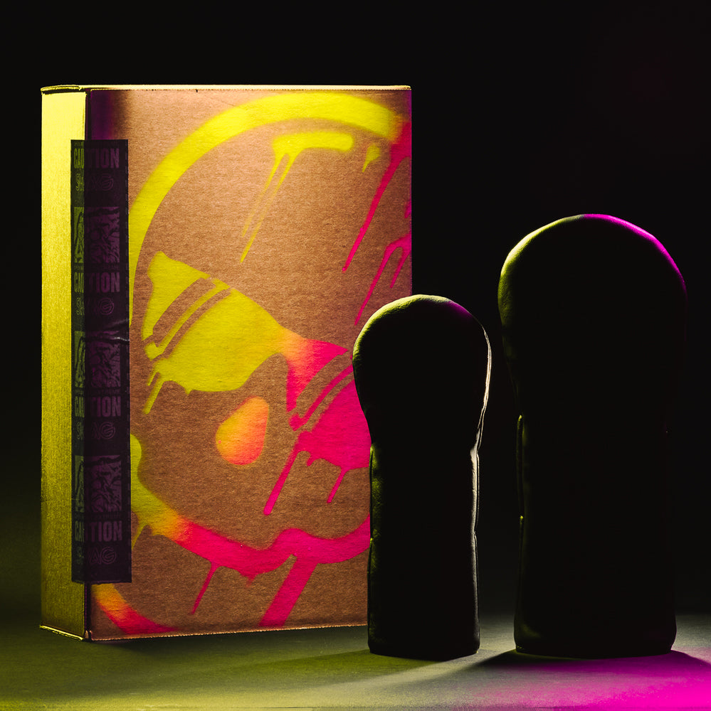 Swag Golf Black Friday mystery box featuring a driver and fairway wood cover.