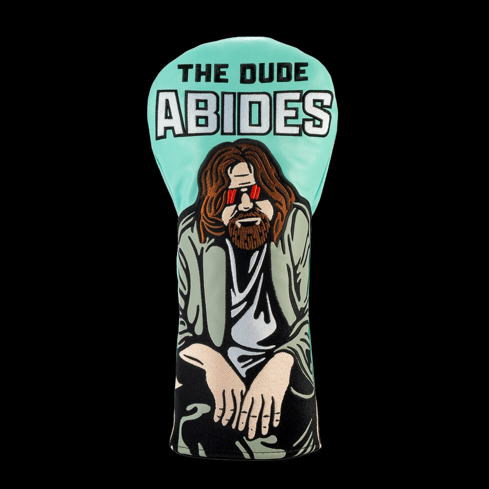Rewind Golf x The Big Lebowski officially licensed The Dude Abides movie themed driver golf headcover.