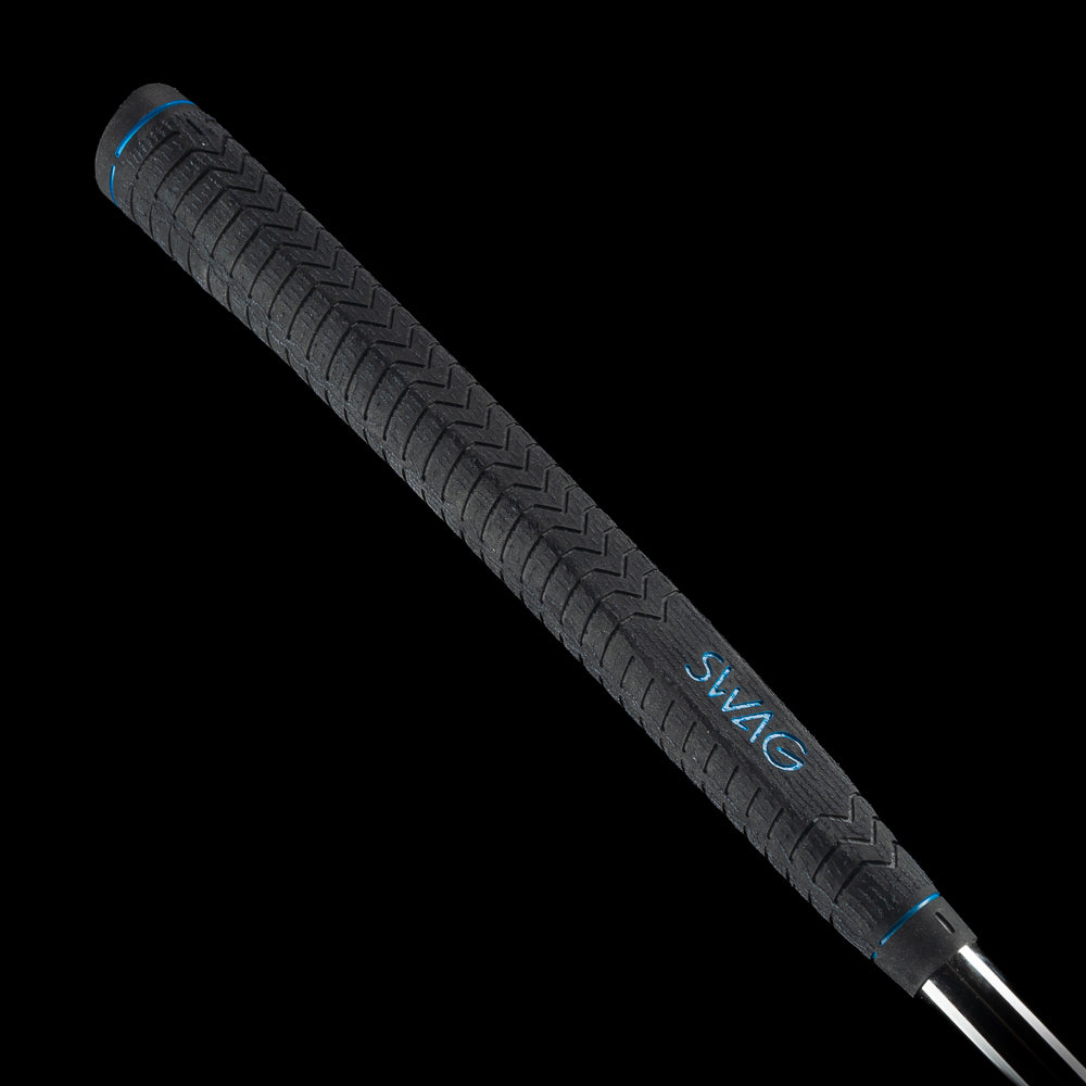 SWAG golf putter and headcover wrapped in stacked Coors Light bottle cap design