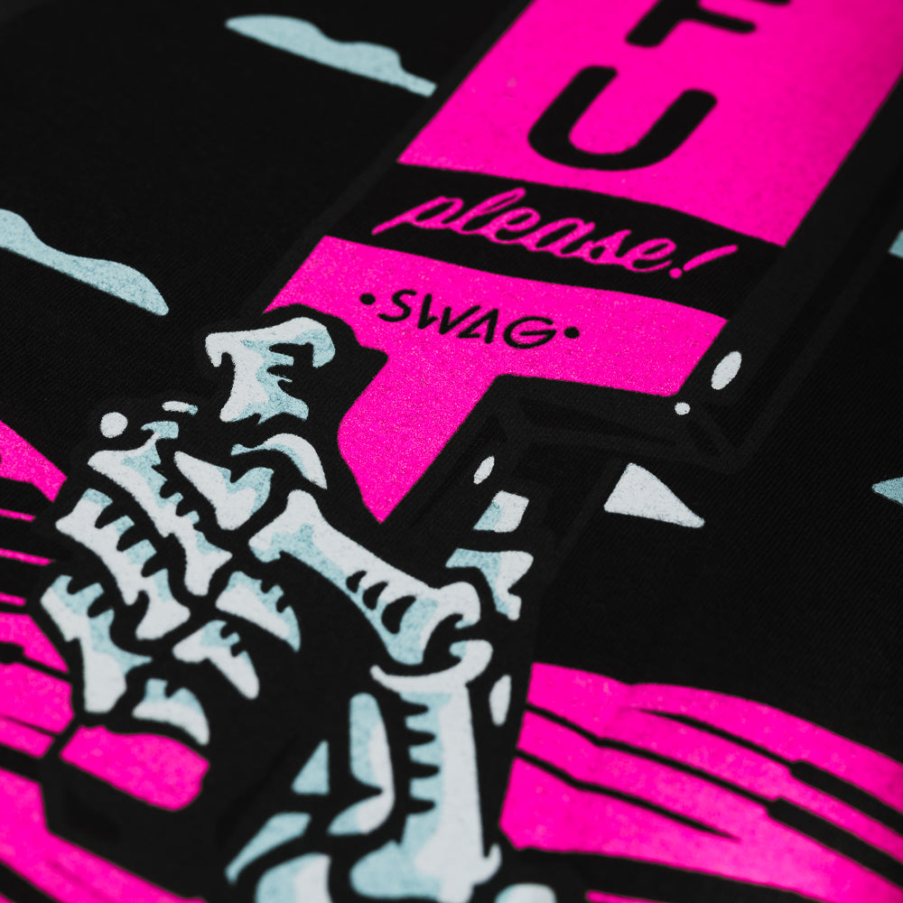 Black & Neon Pink STFU T-Shirt