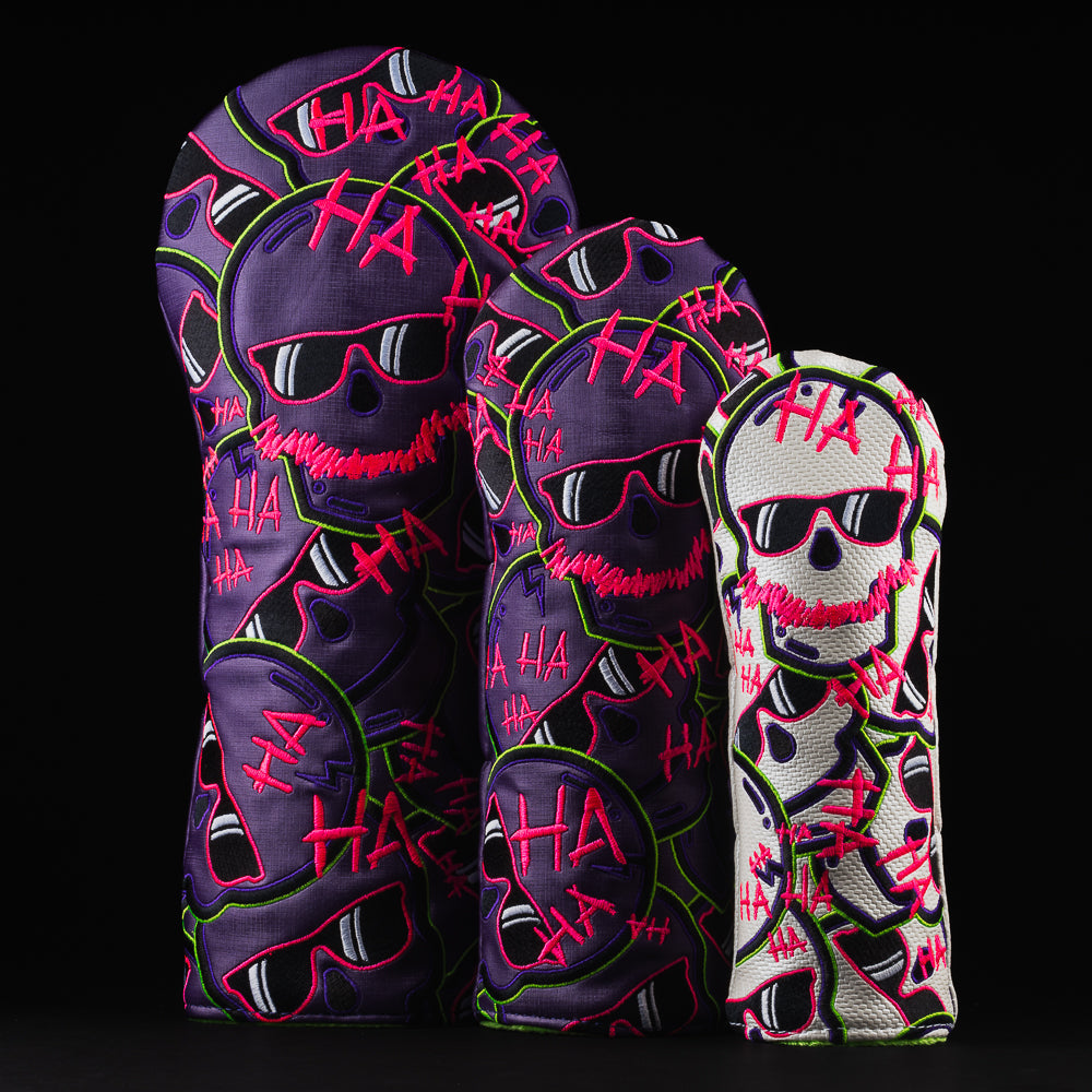 Swag defaced stacked skulls 2.0 wood set golf headcover made in the USA.