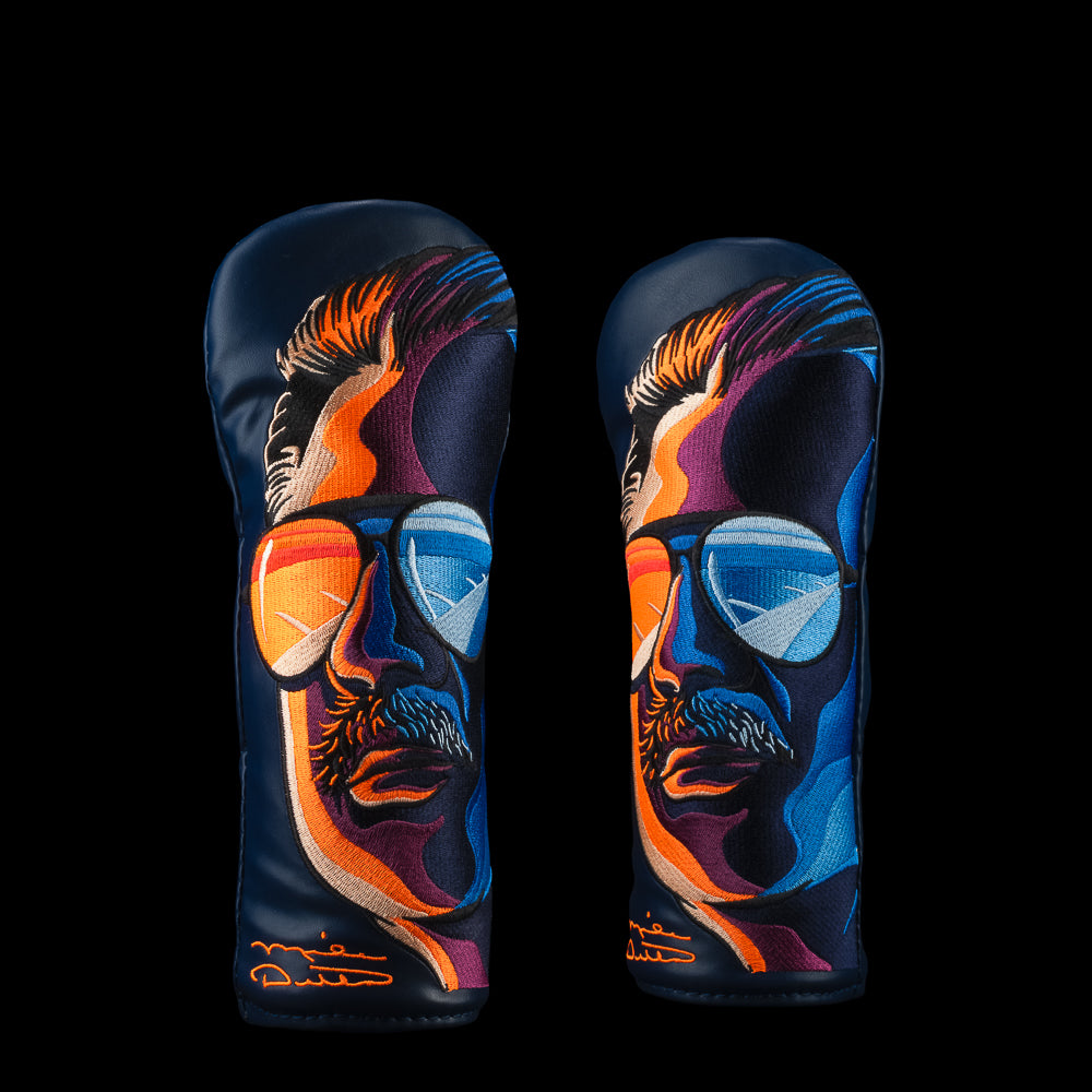 SWAG Golf x Mike Ditka Da Coach dark blue fairway wood golf headcover.