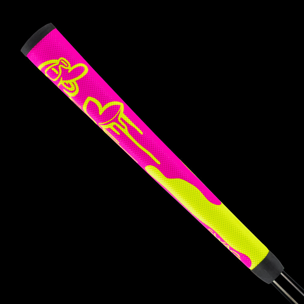 SWAG Golf neon pink dripping flipper polyurethane midsize putter grip.