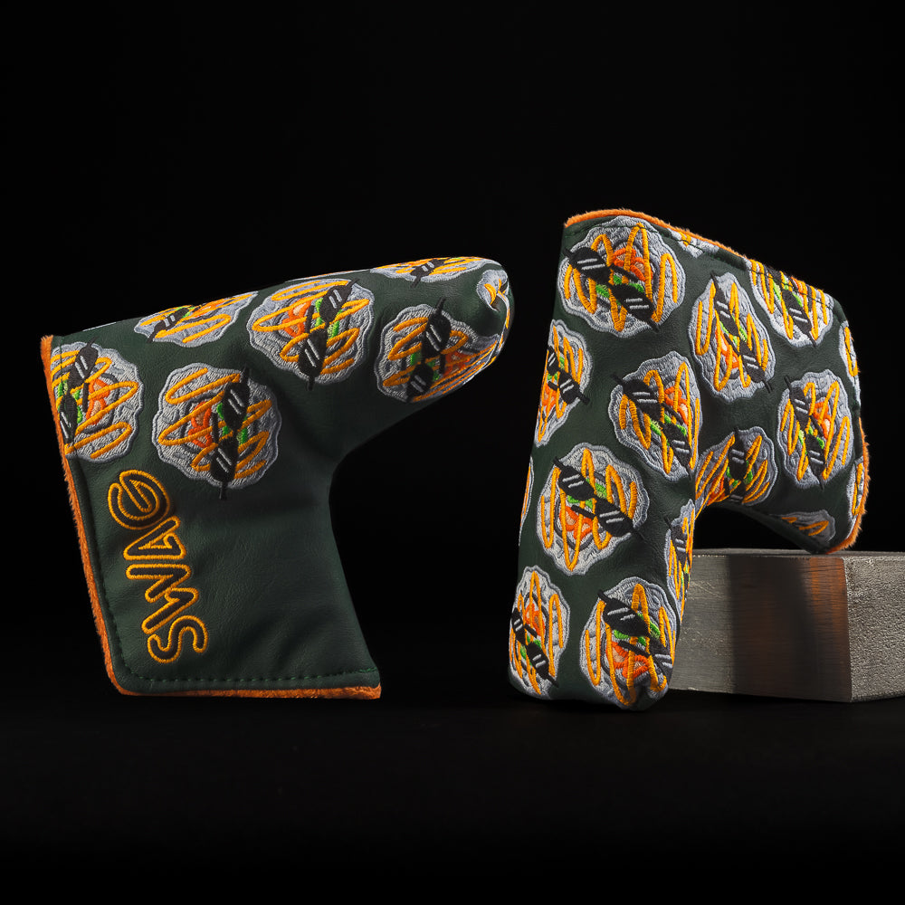 SWAG Golf Cali-Fore-Nia roll sushi themed black and orange blade golf headcover.