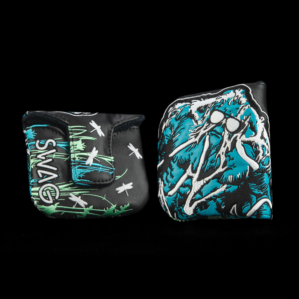 Glow-in-the-Dark SWAG Thing Mallet Putter Cover with glowing swamp creature design.