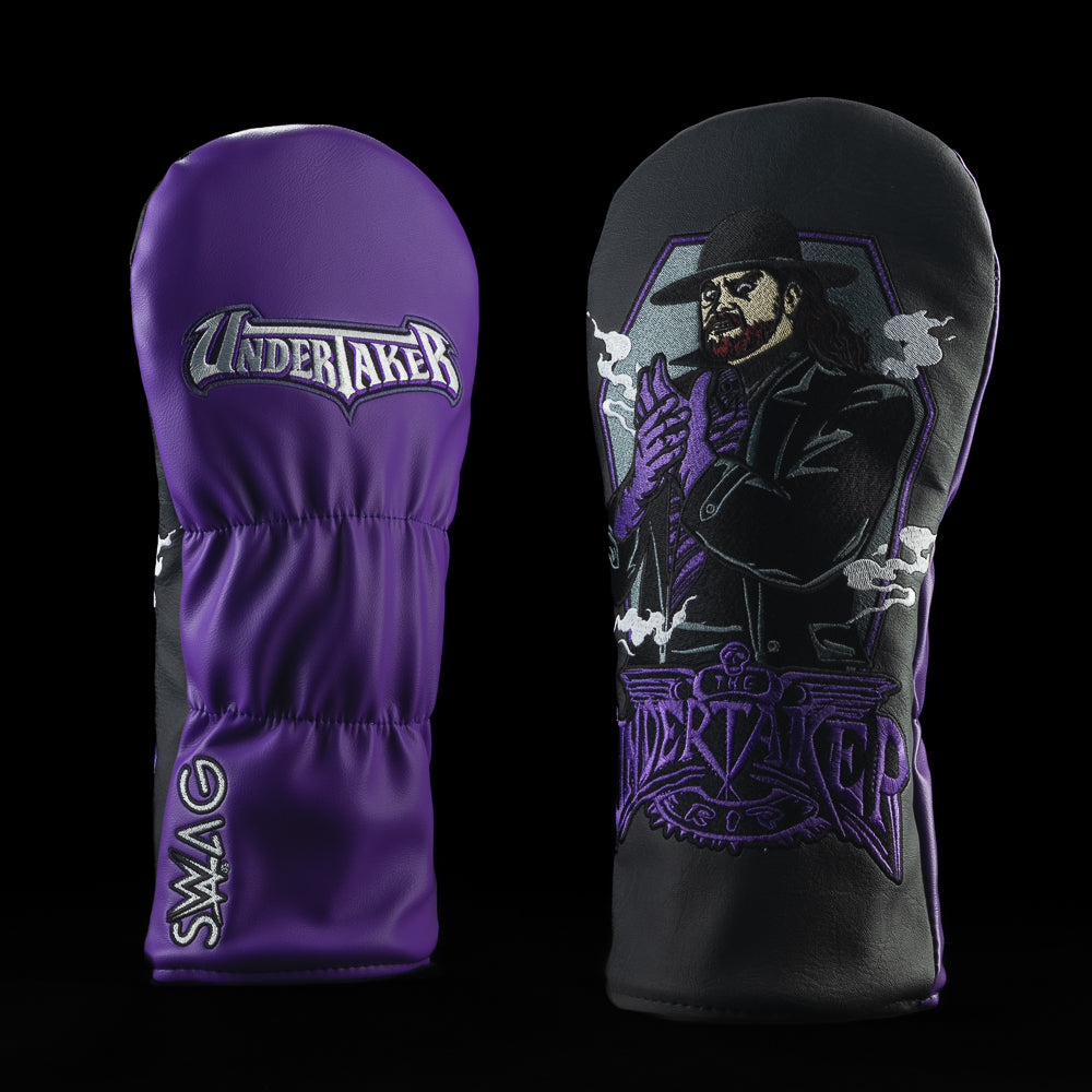 The Undertaker Driver Cover featuring WWE legend artwork in black and purple design.