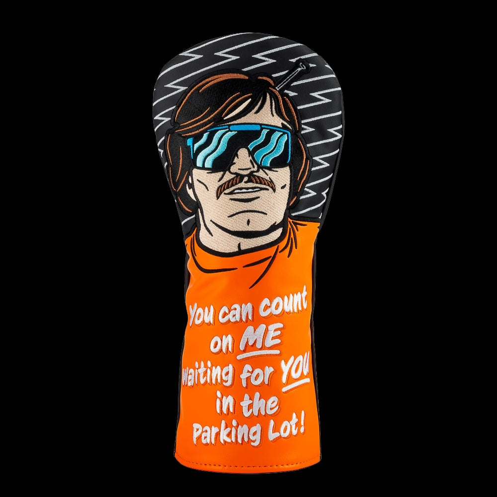Rewind Golf x Happy Gilmore Mr. Larson You Can Count on Me Waiting in the Parking Lot movie themed driver golf headcover.
