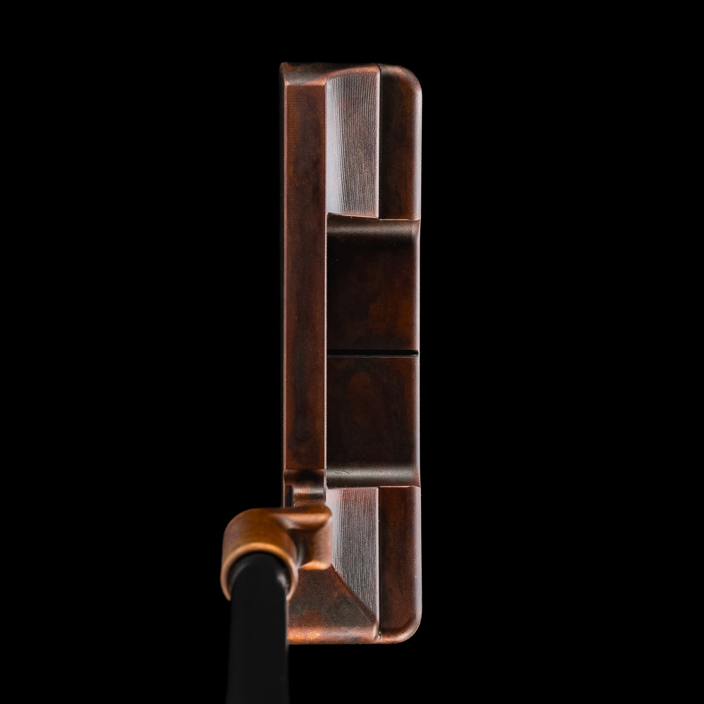 SWAG Golf Handsome Teeki Too limited edition golf putter made from carbon steel with a Japanese bronze finish.