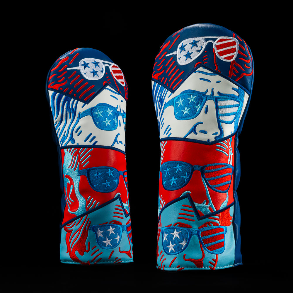 SWAG Golf red, white, and blue Patriotic Peeper driver golf headcover.