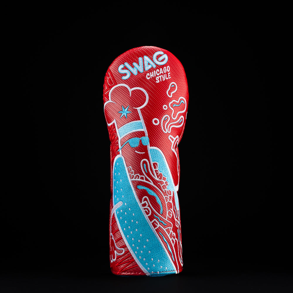 SWAG Golf Jumbo Dog red fairway wood golf headcover made in the USA.