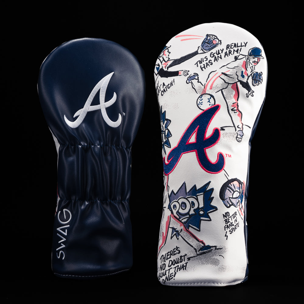 MLB Atlanta Braves America’s Pastime driver headcover with team colors and detailed stitching
