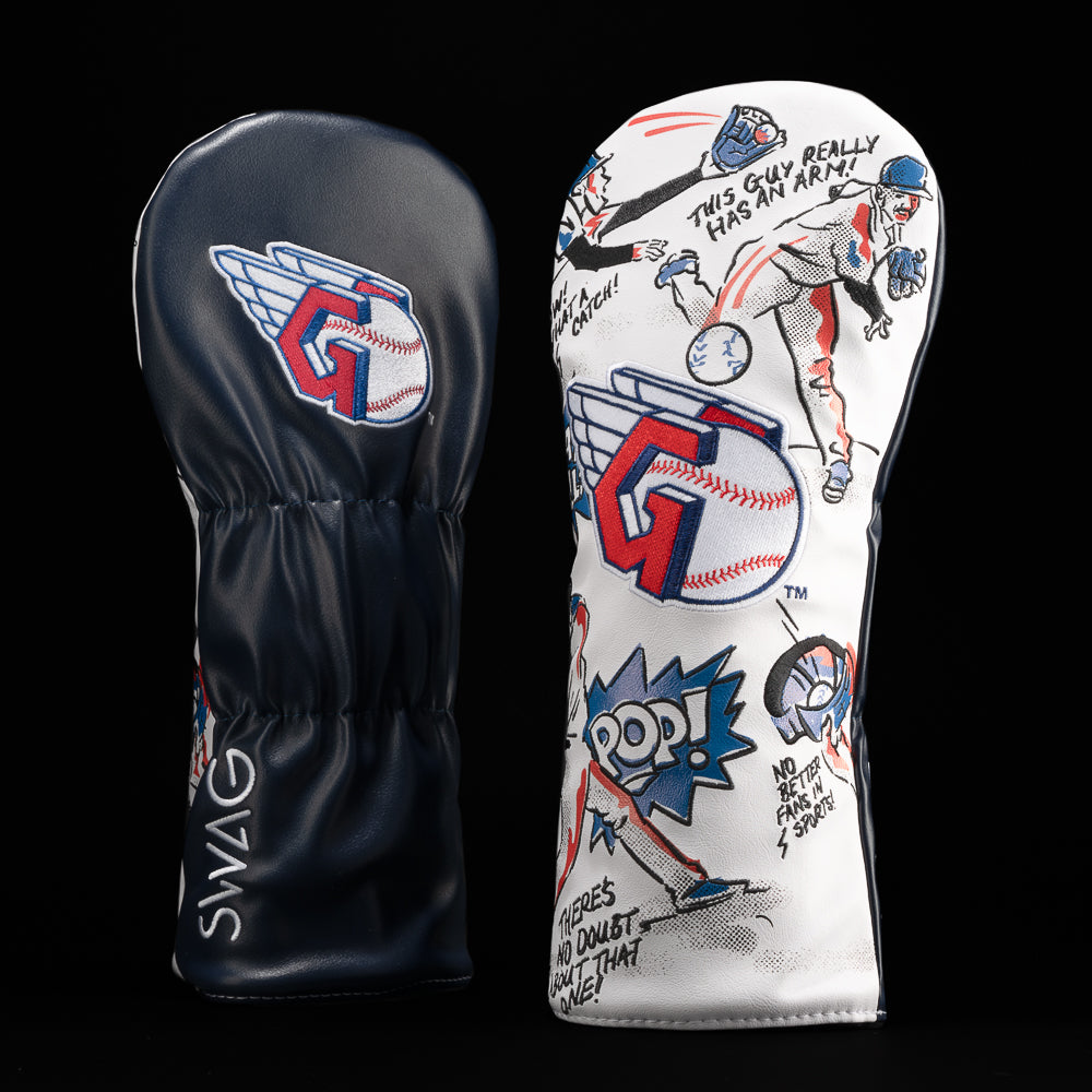 MLB Cleveland Guardians America’s Pastime driver headcover with team colors and detailed stitching