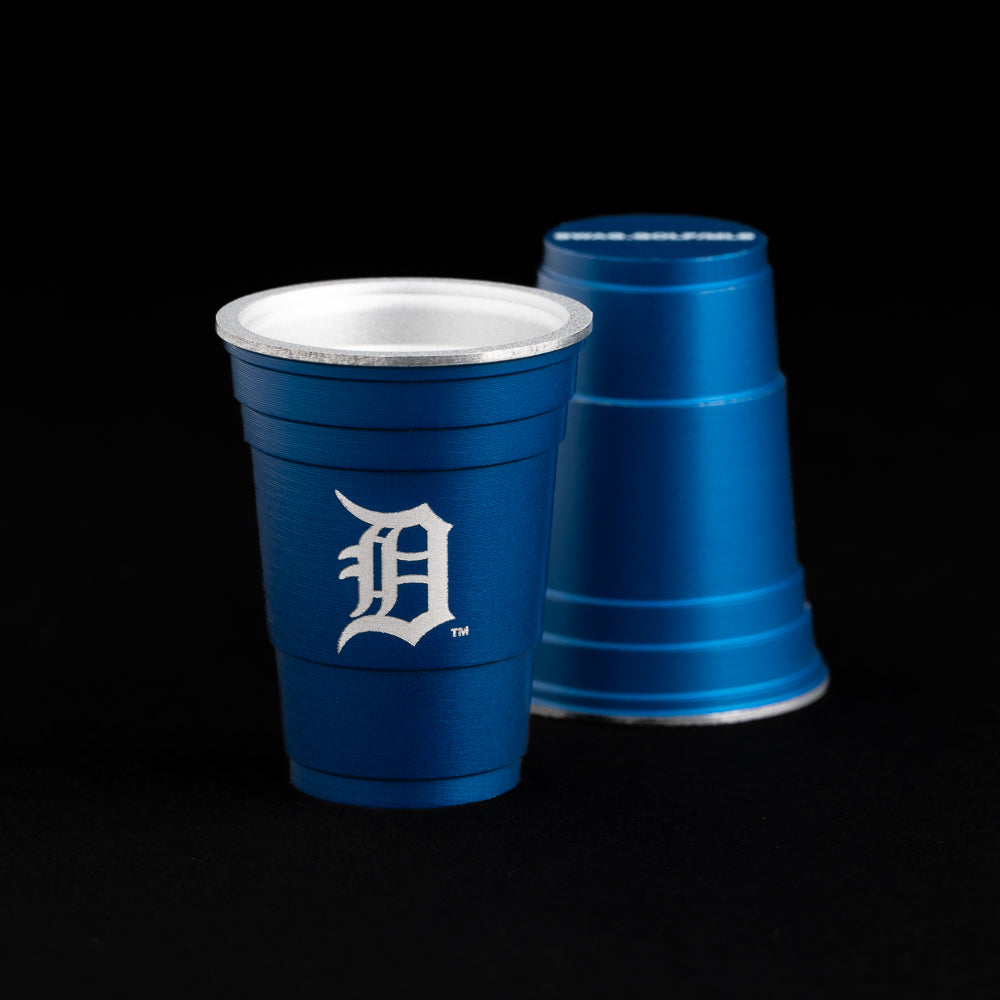 Detroit Lions logo royal blue flip cup ball marker