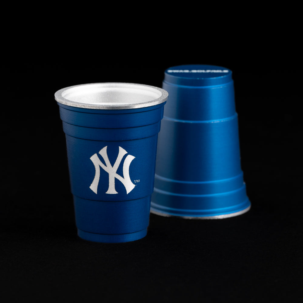 New York Yankees logo royal blue flip cup golf ball marker