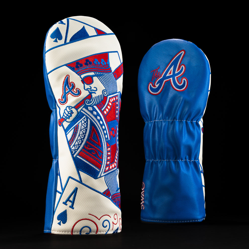 SWAG Golf x MLB Atlanta Braves city connect king blue, white, and red driver golf headcover.
