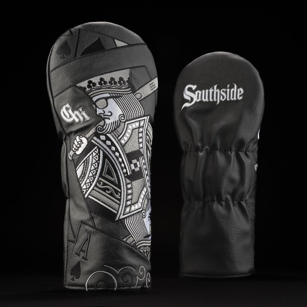 SWAG Golf x MLB Chicago White Sox City Connect King black driver golf headcover.