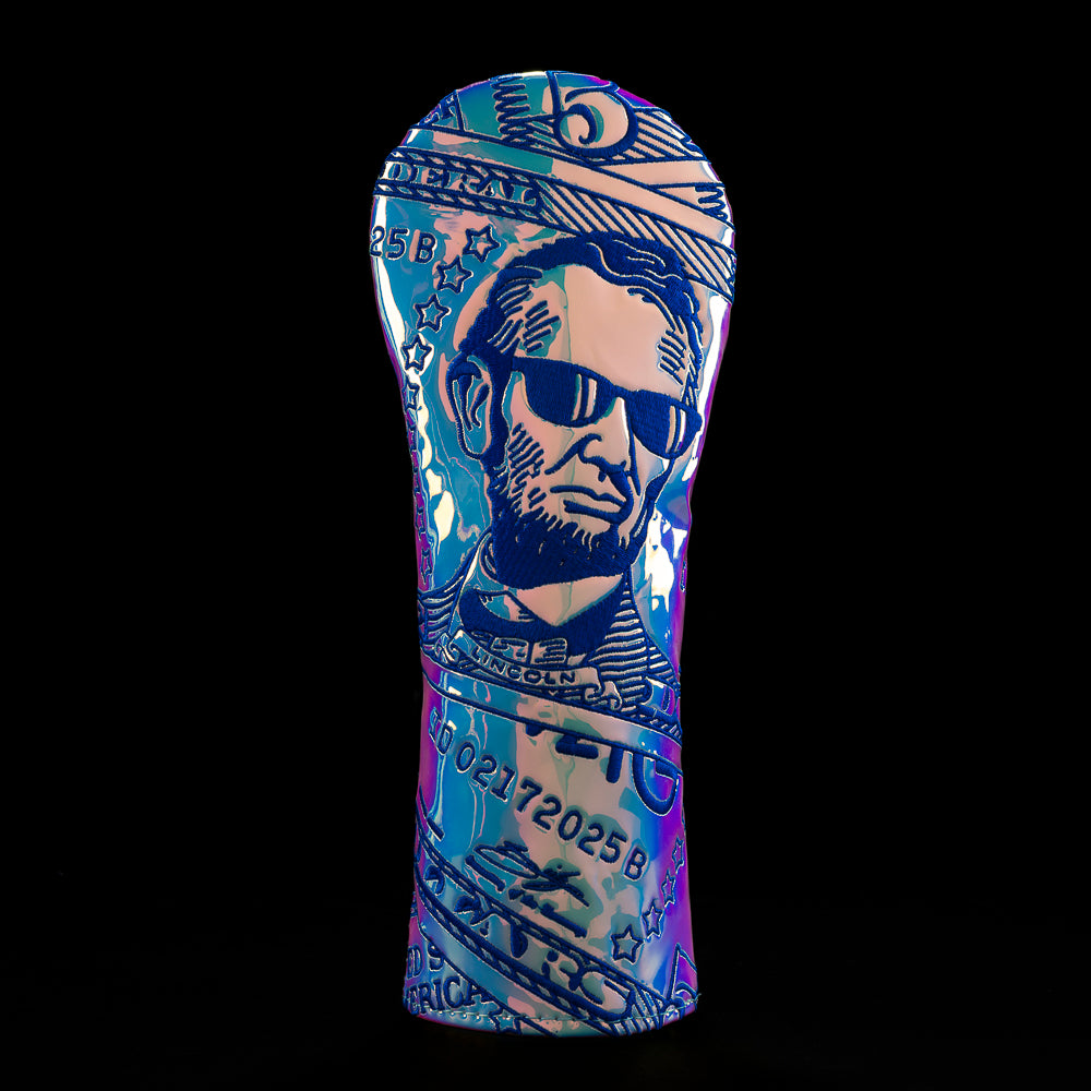 SWAG Golf Pearlescent Lincoln iridescent silver fairway wood golf headcover made in the USA.