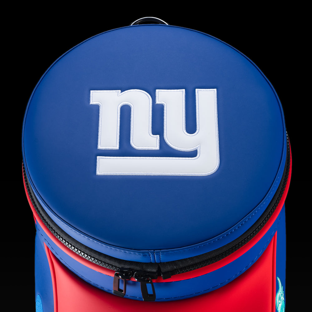 Top view of the removable New York Giants lid with an embroidered Giants logo.