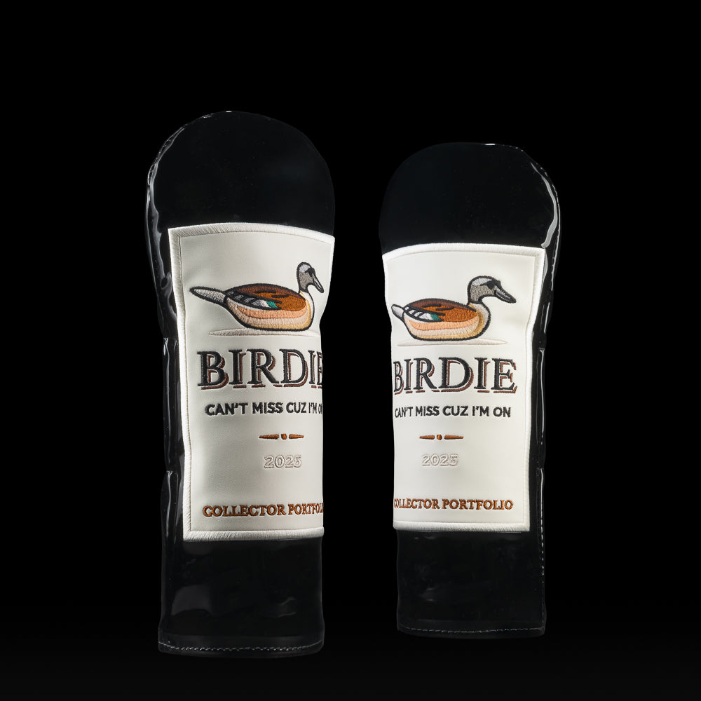 Birdie Fairway Cover with stitched mallard and bold label style golf design from SWAG Golf.