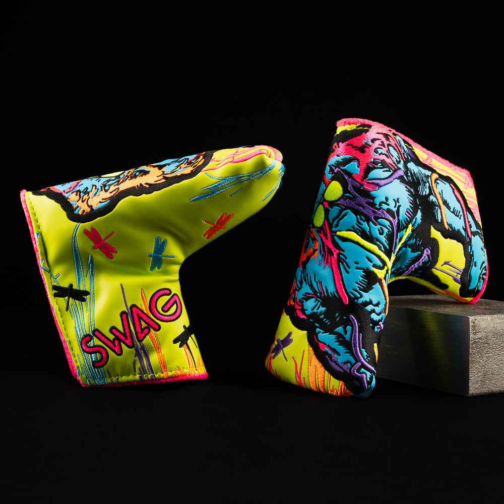 Summer of Swagthing Blade Cover with neon yellow background, colorful swamp creature art, and SWAG logo.