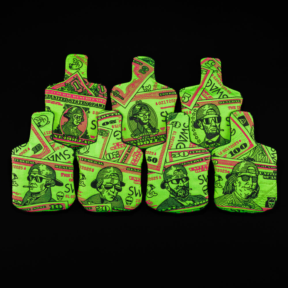 SWAG Golf Back 9 Presidents Dollar Bills green currency themed mallet golf headcover.