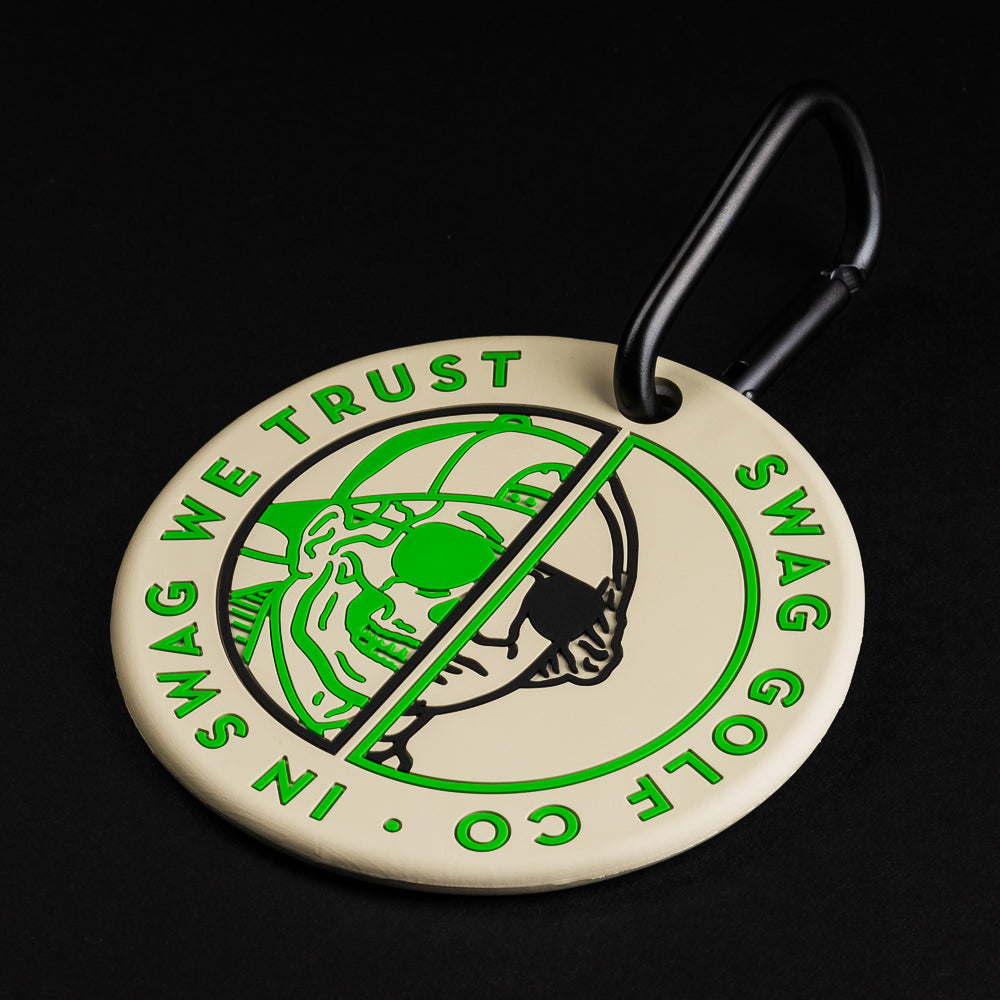 Swag Golf Lance and Washington white and green putting disc golf practice accessory.