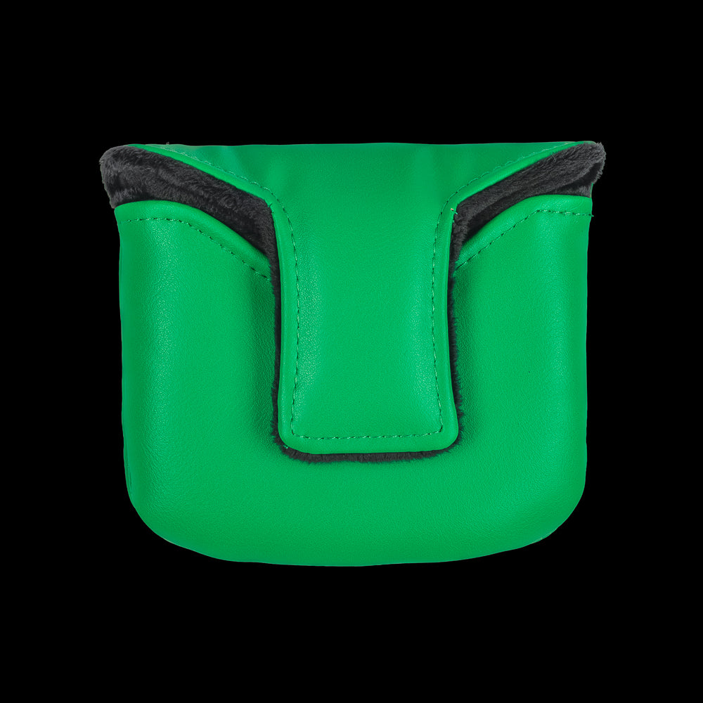 Green Callahan Auto Parts mallet cover with logo.