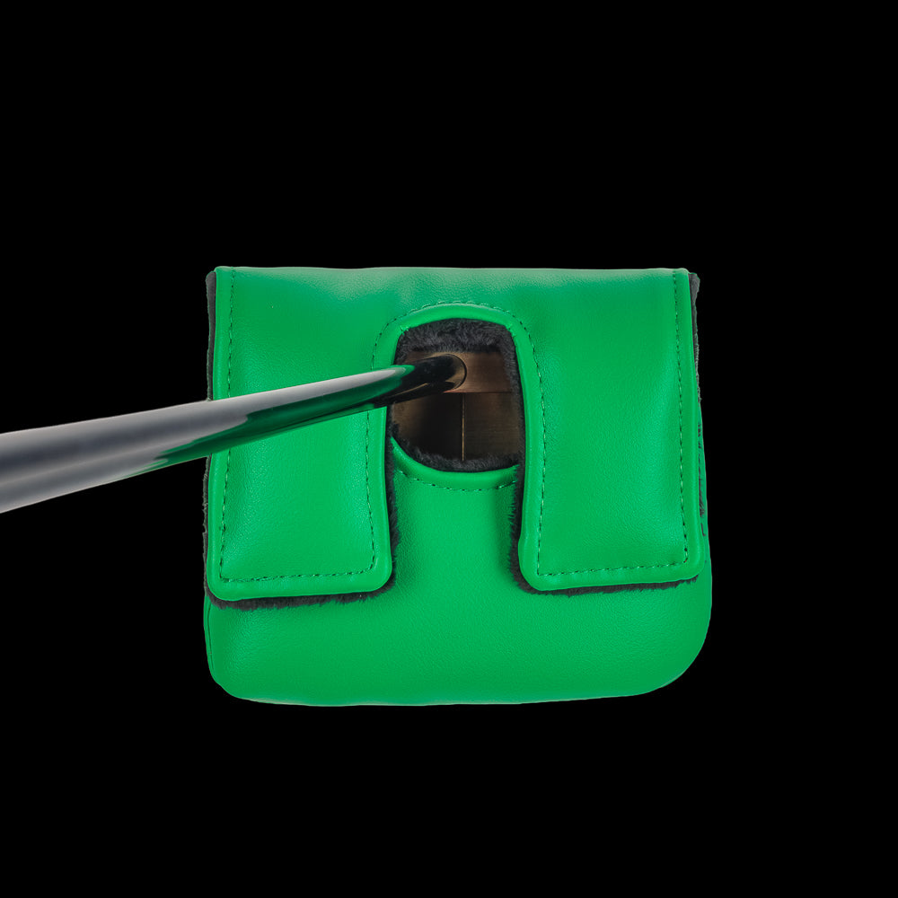 Green Callahan Auto Parts small CS mallet cover with logo.