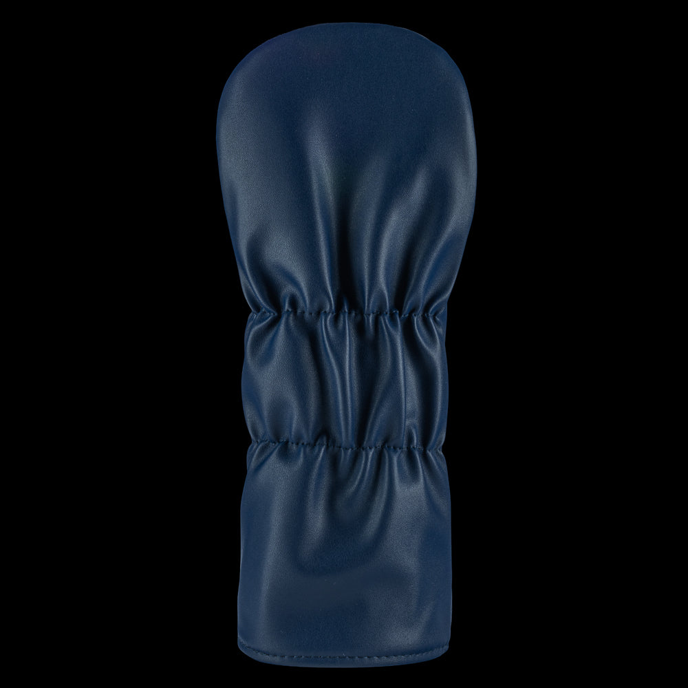 Rewind Golf x Animal House official Navy blue golf club driver headcover with 'COLLEGE' text on a black background