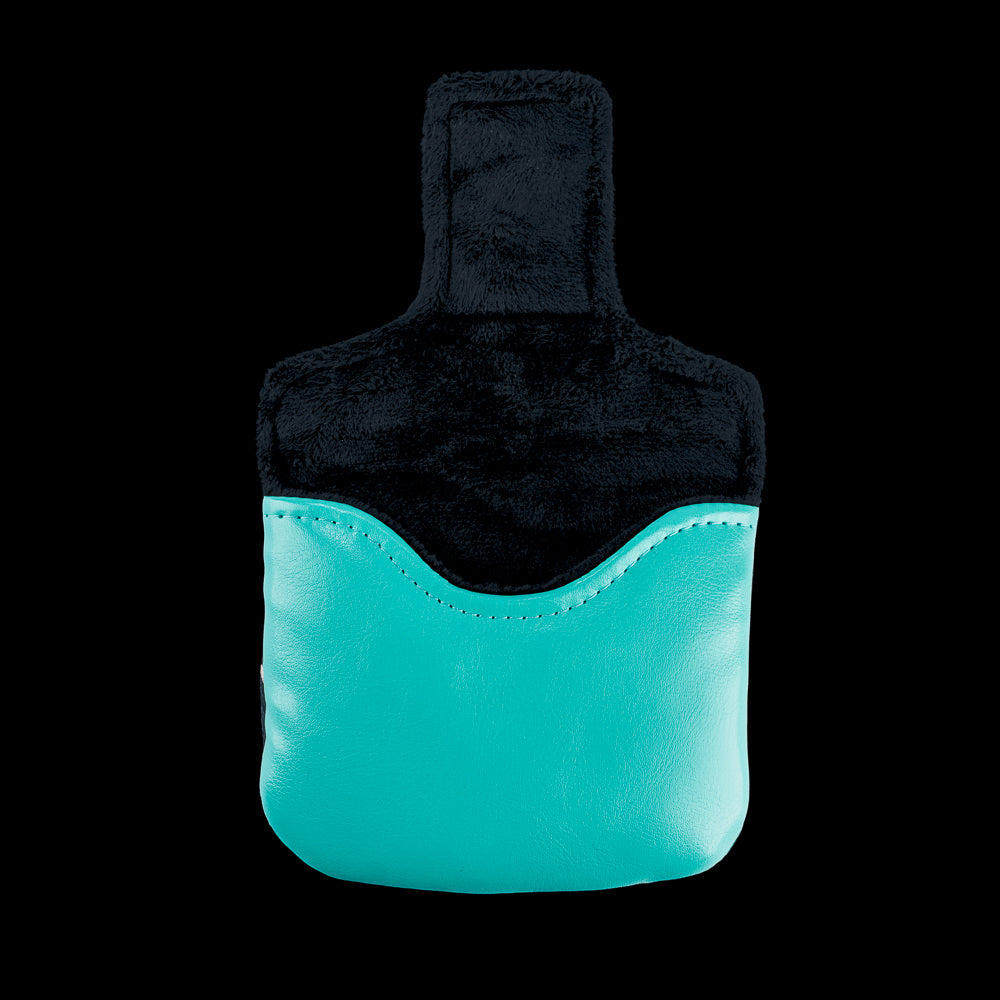 Rewind Golf x Big Lebowski The Dude Abides official teal mallet golf headcover with an embroidered dude on the front.