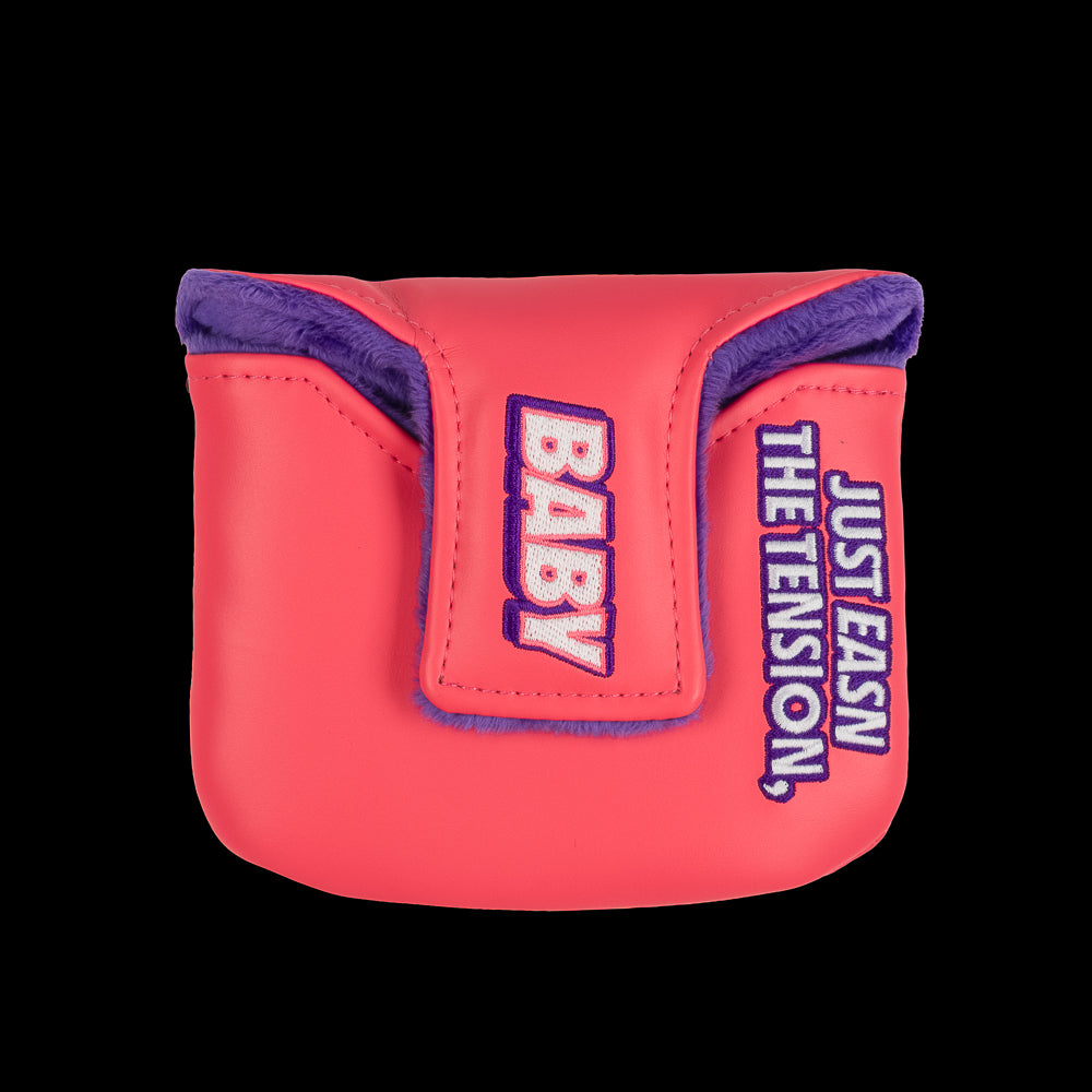 Chubbs Peterson Happy Gilmore official Easn The Tension, Baby pink mallet golf headcover.
